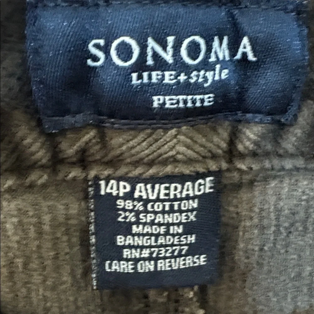 Sonoma Women's Olive Green Wide Leg Jeans Size 14P - Picture 4 of 7